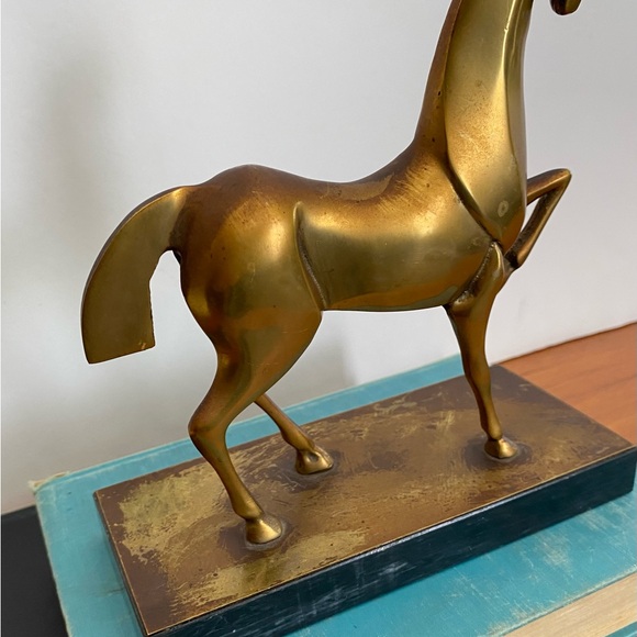 Vintage Etruscan Style Bronze Horse MCM Brass Horse Statue Equestrian Figurine - Picture 7 of 13